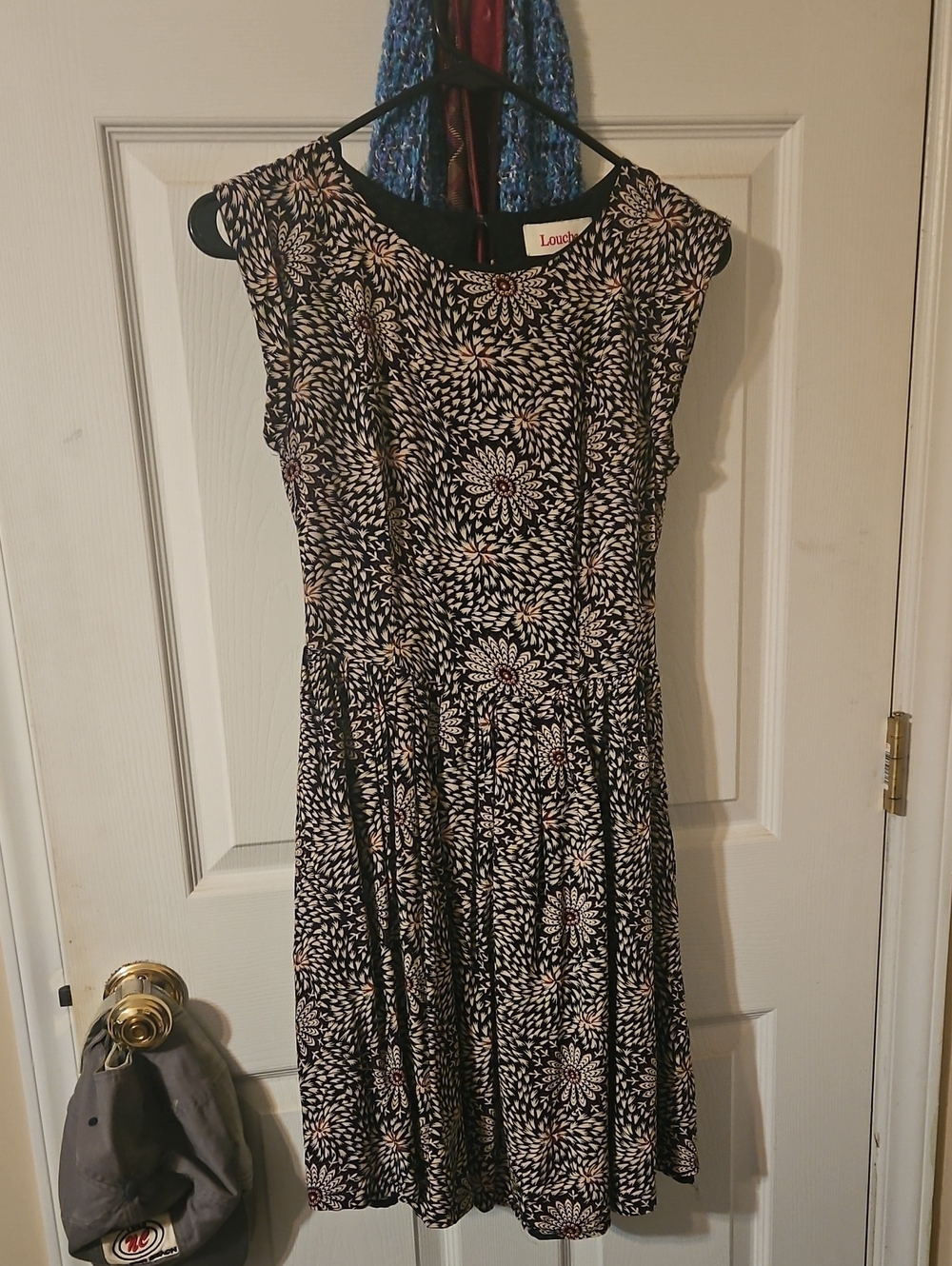 Women’s Black Floral Fit-and-Flare Dress